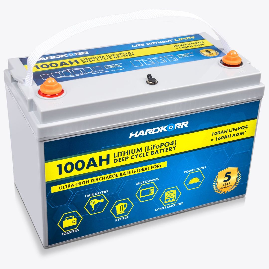 Thumbnail for HARDKORR 100Ah Lithium (LiFePO4) Deep Cycle Battery